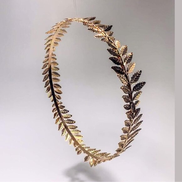 Women\'s Roman Emperor Crown Laurel Wreath Gold Leaf Headband Toga Caesar main image 8